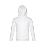 Hoodies personalizados de tamanho infantil cor branco quarta vista