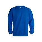Sweatshirt personalizada unissexo para brinde cor azul primeira vista