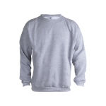 Sweatshirt personalizada unissexo para brinde cor cinzento primeira vista