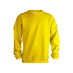 Sweatshirt personalizada unissexo para brinde cor amarelo primeira vista