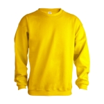 Sweatshirt personalizada unissexo para brinde cor amarelo primeira vista