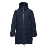 Parka com capuz acolchoada para oferecer cor azul-marinho