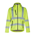 Casaco de visibilidade com capuz em poliester 320 g/m2 THC Zagreb Work cor amarelo fluorescente