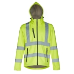 Casaco de visibilidade com capuz em poliester 320 g/m2 THC Zagreb Work cor amarelo fluorescente