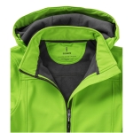 Casaco softshell poliester para mulher com capuz 300 g/m2 Elevate Life vista detalhe 3