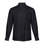 Camisas Oxford para homem em algodão e poliester 130 g/m2 THC Tokyo cor preto