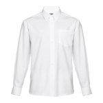 Camisa elegante de manga comprida com logo cor branco