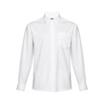 Camisas Oxford para homem em algodão e poliester 130 g/m2 THC Tokyo cor branco primeira vista