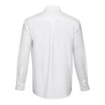 Camisa elegante de manga comprida com logo cor branco