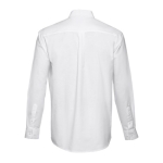 Camisa elegante de manga comprida com logo cor branco