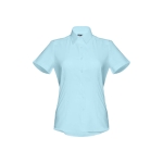 Camisas Oxford para mulher, algodão e poliester 130 g/m2 THC London WH cor azul-claro primeira vista