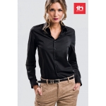 Camisas para mulher em algodão e poliamida 115 g/m2 THC Paris cor preto