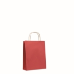 Saco de papel pequeno colorido para oferta 90 g/m2 Retail Colors Small cor vermelho