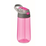 Garrafas de plástico sem BPA com bocal para crianças 450ml Teenager cor cor-de-rosa