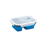 Lancheira de silicone hermética 2 compartimentos 480 e 760ml Division cor azul