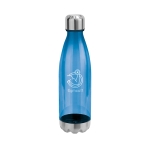 Garrafa desportiva de tritan com detalhes em aço 700ml UrbanStyle XL cor azul imagem com logo