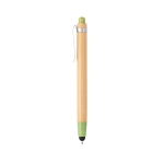 Caneta emn bambu personalizável com a marca cor verde-claro
