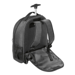 Mochila trolley para portátil acolchoada e impermeável 15,6'' Expert cor cinzento-escuro quarta vista