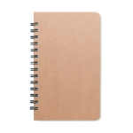 Caderno sustentável personalizado com sementes folhas A5 pautadas Grow cor bege segunda vista