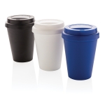 Copo takeaway de plástico e parede dupla de 300ml Takeaway Daily cor azul vista geral