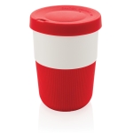 Copo takeaway sustentável de PLA grande e 380ml Funny cor vermelho