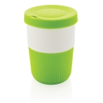 Copo takeaway sustentável de PLA grande e 380ml Funny cor verde