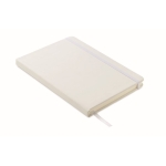 Caderno A5 com capa macia antibacteriana cor branco quinta vista