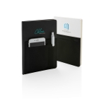 Caderno personalizado com bolsos, folhas A5 pautadas Smart Pocket cor preto