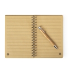 Kit com caderno e caneta em bambu para brinde cor natural sexta vista