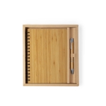 Kit com caderno e caneta em bambu para brinde cor natural sétima vista