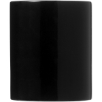 Caneca cerâmica em várias cores para brinde cor preto vista lateral
