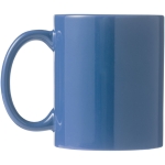 Caneca cerâmica em várias cores para brinde cor azul segunda vista traseira