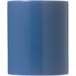 Caneca cerâmica em várias cores para brinde cor azul vista lateral