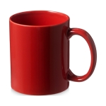 Caneca cerâmica em várias cores para brinde cor vermelho