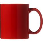 Caneca cerâmica em várias cores para brinde cor vermelho segunda vista frontal