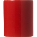 Caneca cerâmica em várias cores para brinde cor vermelho vista lateral
