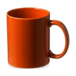 Caneca cerâmica em várias cores para brinde cor cor-de-laranja