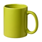 Caneca cerâmica em várias cores para brinde cor verde-lima