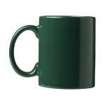 Caneca cerâmica em várias cores para brinde cor verde-escuro segunda vista traseira