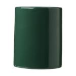 Caneca cerâmica em várias cores para brinde cor verde-escuro vista lateral