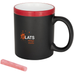 Caneca lousa Chalk 330ml cor vermelho vista impressão tampografia