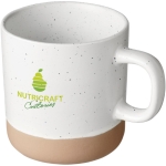 Caneca personalizada de cerâmica de base por esmaltar 360ml Design cor branco vista impressão tampografia