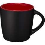 Caneca preta de cerâmica com interior colorido e 340ml Colormixt Black cor vermelho-escuro segunda vista frontal