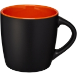 Caneca preta de cerâmica com interior colorido e 340ml Colormixt Black cor cor-de-laranja escuro segunda vista frontal