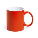 Caneca de cerâmica de alta qualidade colorida de 350ml Magic Colors cor cor-de-laranja primeira vista