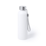 Garrafas personalizadas antibactérias 600ml Elegant White cor branco primeira vista