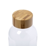 Garrafas personalizadas feitas de plástico reciclado 600ml rPET Nature cor transparente quarta vista