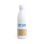 Garrafas metálicas com pega de bambu com logo 750ml Lifestyle Wood vista principal