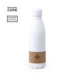 Garrafa de metal com pega de cortiça com logo 750ml Lifestyle Cork segunda vista