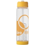 Garrafa de tritan com palhinha e infusor de fruta 740ml TuttiFrutti cor amarelo